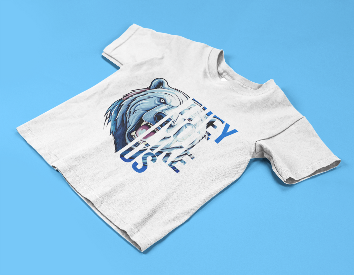“They Like Us” Polar Bear Graphic Tee-Adult Size