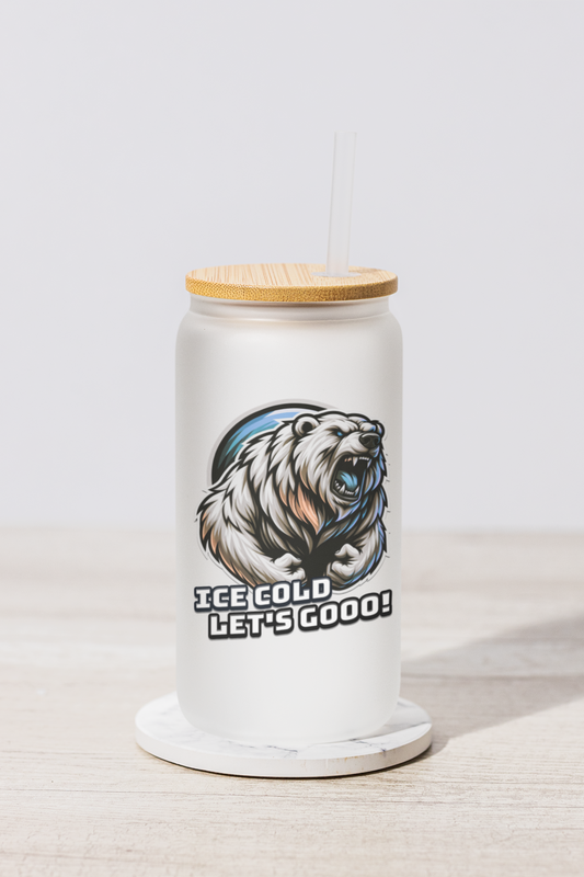 Ice Cold Let's Gooo - Fogged Glass Cup
