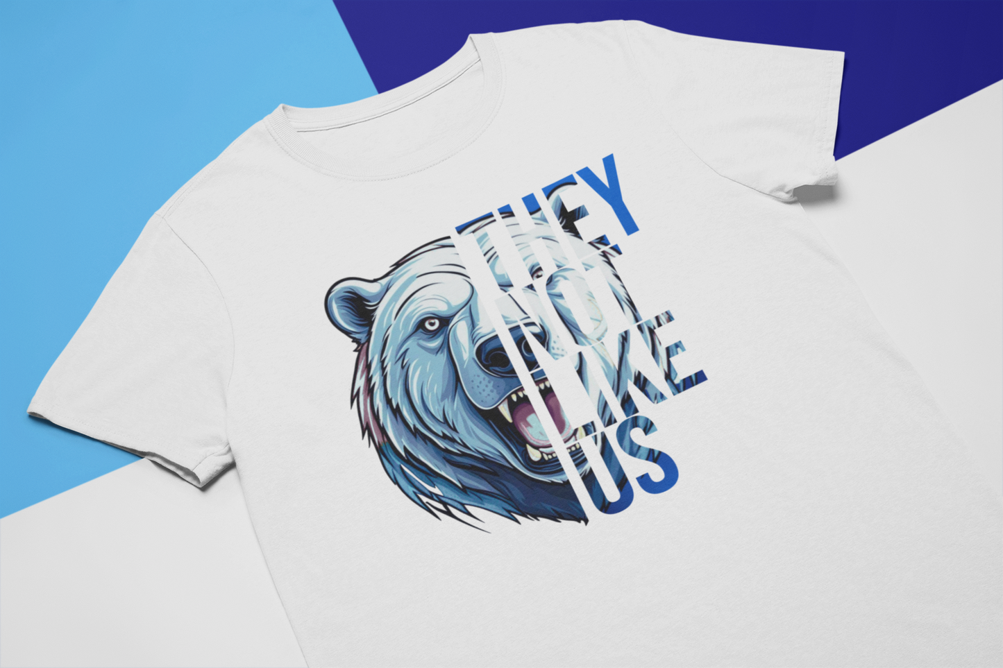 “They Not Like Us” Polar Bear Graphic Tee - Plus Size