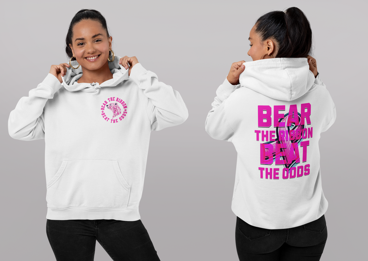 Polar Bears Care Cancer Awareness Hoodie- Adult Size