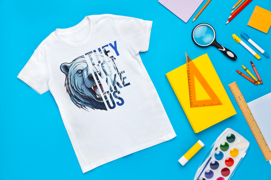 “They Not Like Us” Polar Bear Graphic Tee - Youth Size