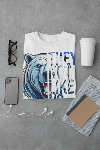 “They Not Like Us” Polar Bear Graphic Tee - Plus Size