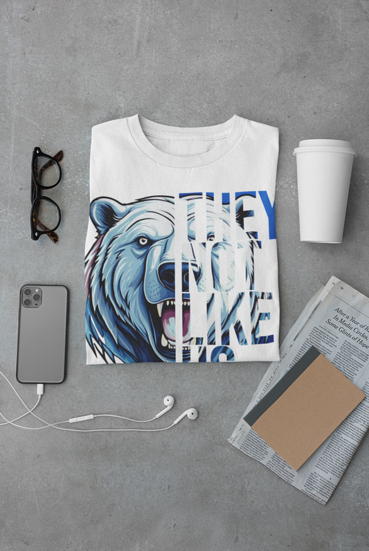 “They Not Like Us” Polar Bear Graphic Tee - Plus Size